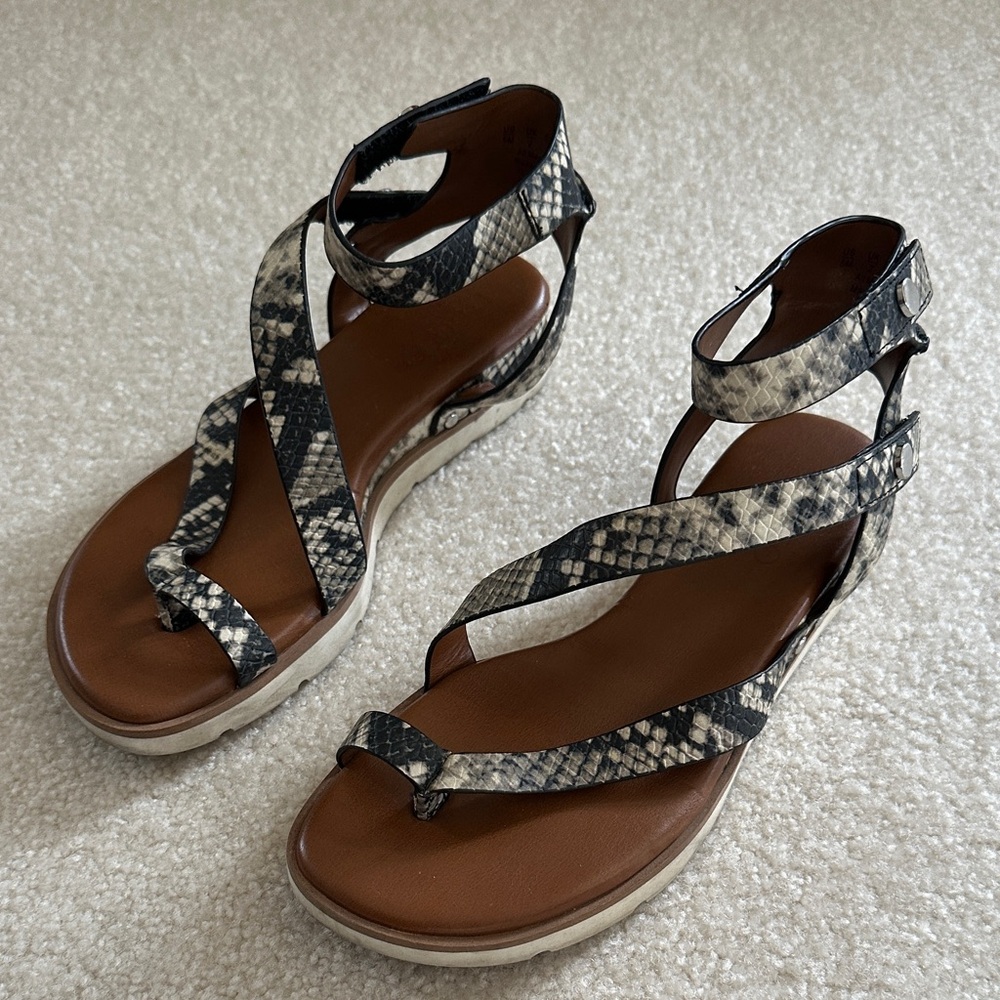 Franco Sarto Stylish Snake Skin Patterned Sandals